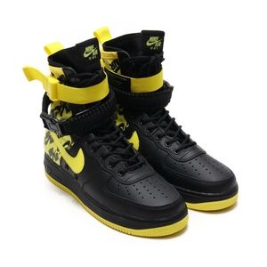 nike sf af1 yellow and black